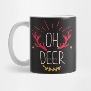 Oh Deer Funny Christmas Shirt Mug